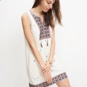Madewell Embroidered Suncoast Shift Dress Size 6